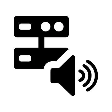 Server, size, volume icon. Stock Illustration