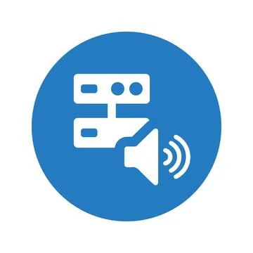Server, size, volume icon. Stock Illustration
