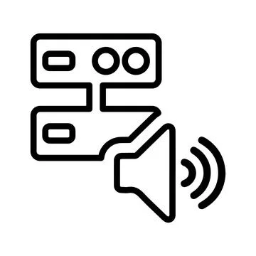 Server, size, volume icon. Outline vector. Stock Illustration