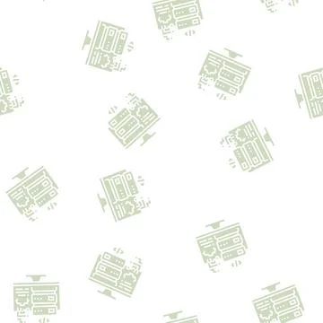 Server software glyph seamless pattern Stockillustratie