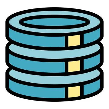 Server software icon vector flat Stockillustratie