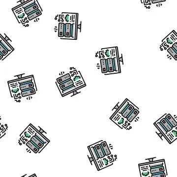 Server software vector seamless pattern Stock Illustration