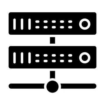 Server solid icon. Hardware vector illustration isolated on white. Data glyph イラスト素材