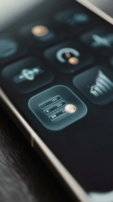 Server stack and coin on selected tile Stock Footage 344852478