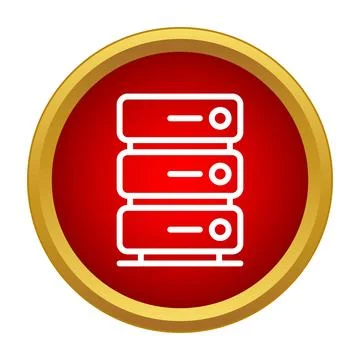 Server stack icon representing data hosting storing information Stock Illustration