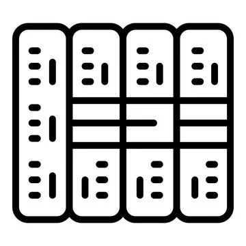 Server stack internet icon, outline style 스톡 일러스트