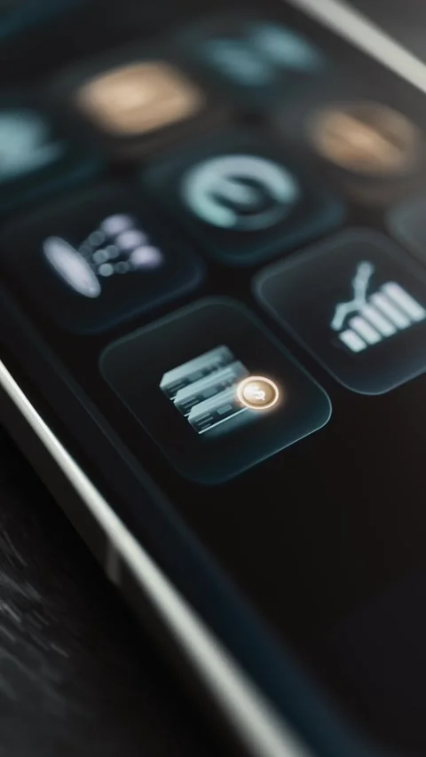 Server stack paired with currency token Stock Footage 344854478