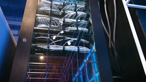 Server storage of information artificial intelligence technologies internet 스톡 동영상 210445054