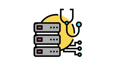 Server technology repair color icon animation Stock Footage 157299250