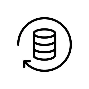 Server thin line icon 库存插图