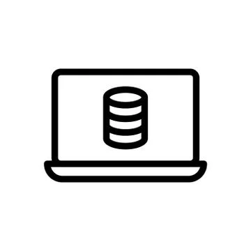 Server thin line icon Stock Illustration