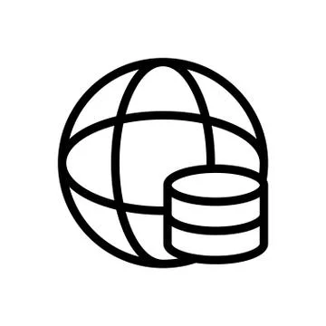 Server thin line icon Stock Illustration