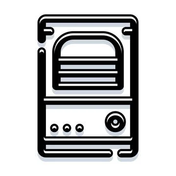Server tower computer hardware technology outline icon 스톡 일러스트
