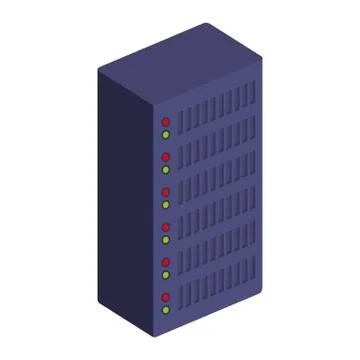 Server tower data center icon Stock Illustration