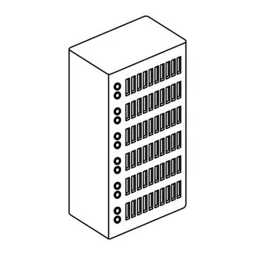 Server tower data center icon Stock Illustration