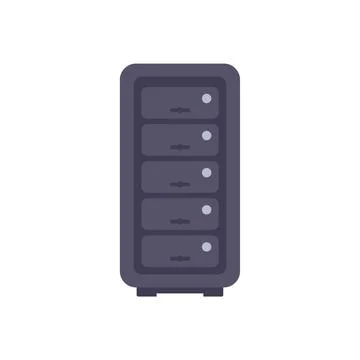 Server tower storing big data for cloud computing Stockillustratie