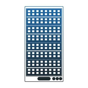 Server tower technology blue lines Illustrazione stock