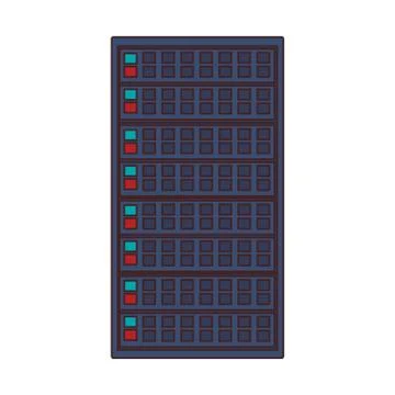 Server tower technology Stock Illustration