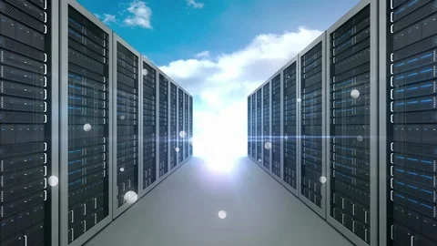 Server towers in the sky Stock Footage 106227363