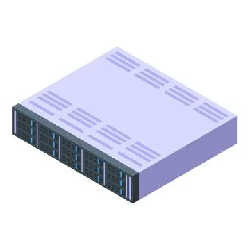 Server unit processing big data for cloud computing service Stock Illustration