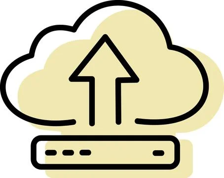 Server upload data hardware transfer icon イラスト素材