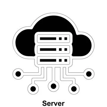 Server vector icon design. Stock Illustration