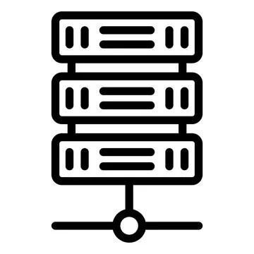 Server Vector Icon Design Illustration Stock Illustration