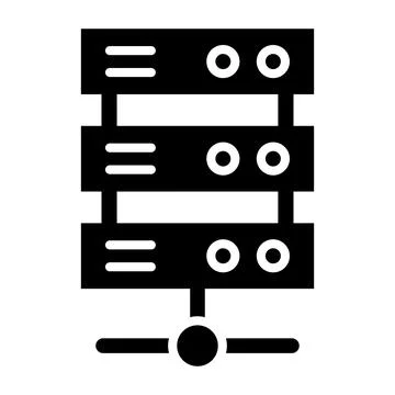 Server Vector Icon Design Illustration Stock Illustration
