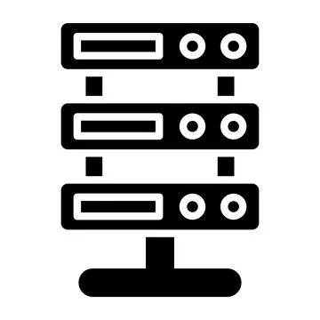 Server Vector Icon Design Illustration Stock Illustration