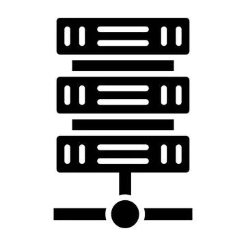 Server Vector Icon Design Illustration Stock Illustration