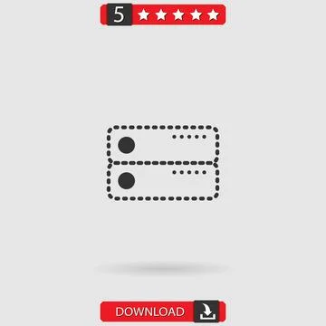 Server vector icon Illustrazione stock