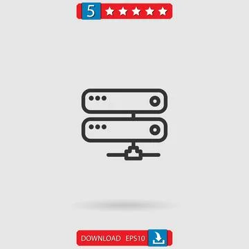 Server vector icon Stock Illustration