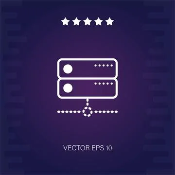 Server vector icon Illustrazione stock