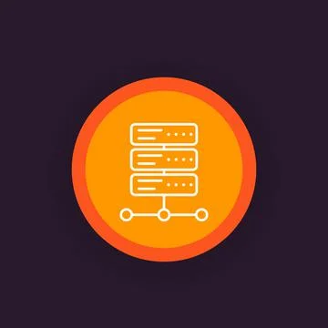 Server vector icon, linear Stockillustratie