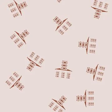 Server virtualization data center glyph vector seamless pattern Stock Illustration