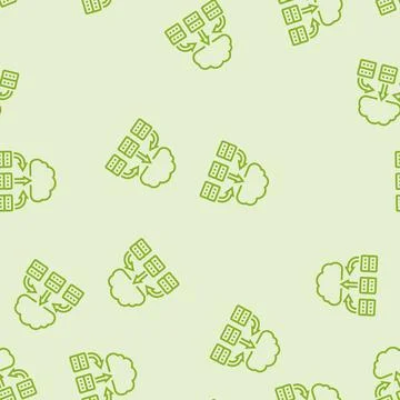 Server virtualization data center line seamless pattern Stock Illustration