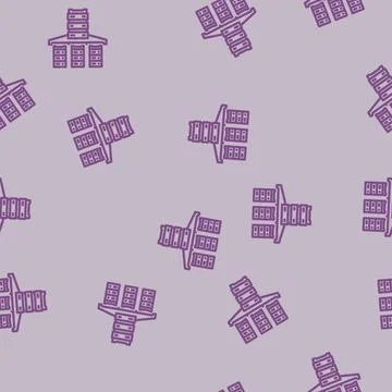 Server virtualization data center line vector seamless pattern Stock Illustration