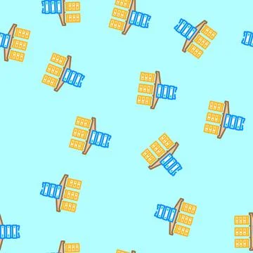 Server virtualization data center vector seamless pattern Stock Illustration