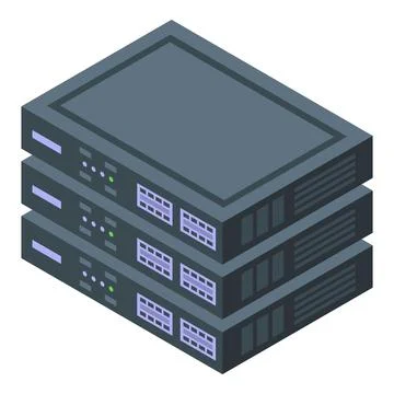 Server vpn icon isometric vector. Secure computer イラスト素材