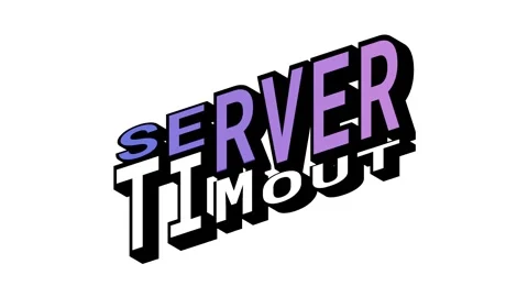 SERVER vs TIMOUT, 3D Text Animation in Isometric View with Opposite Word Motion Stock Footage 314263962