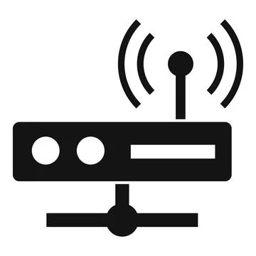 Server wireless router icon, simple style 스톡 일러스트