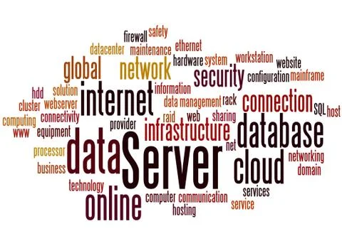Server, word cloud concept イラスト素材