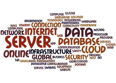 Server, word cloud concept イラスト素材