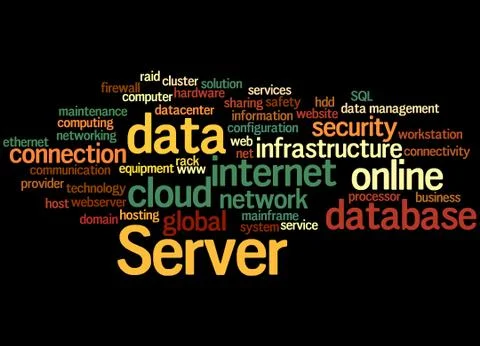 Server, word cloud concept イラスト素材