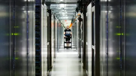 Server Zoom Pulse Stock Footage 12455062