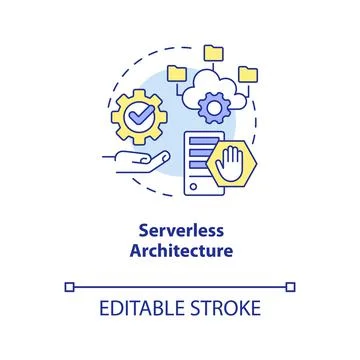 Serverless architecture concept icon Illustrazione stock