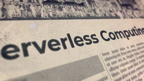 Serverless Computing Simplifying the Cloud Newspaper Stock Footage 343335530