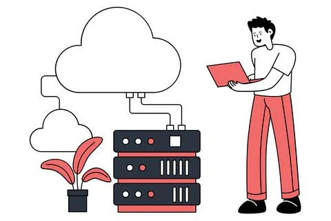 Serverless Computingillustration Stock Illustration