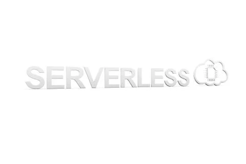SERVERLESS concept white background 3d render illustration 스톡 일러스트