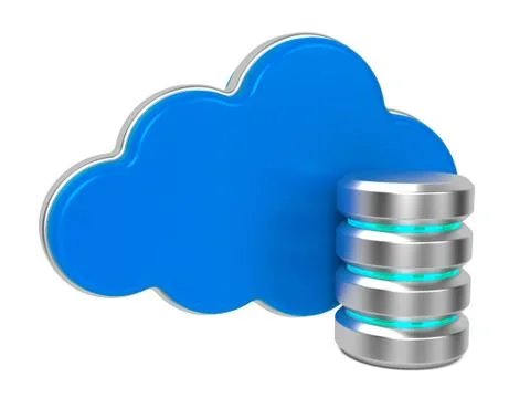 Servers and Clouds. Stock Illustration